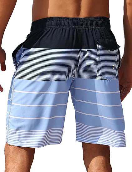 ELETOP Men's Swim Trunks Quick Dry Bathing Suit Swimming Board Shorts Mesh Lining Beach Swimwear